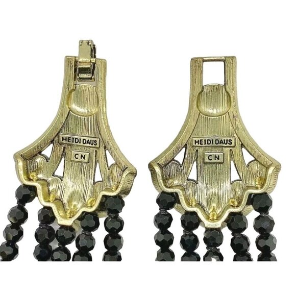 Heidi Daus NWOT Age Of Elegance Black Faceted Bead Crystal Necklace Bracelet Set - Picture 5 of 12